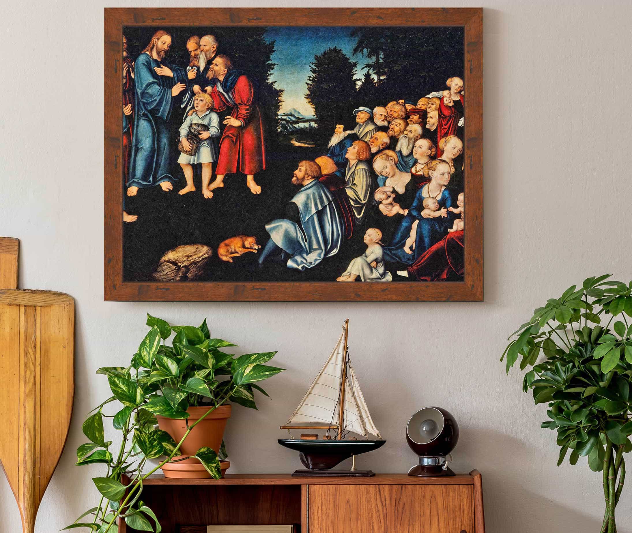 The Miracle Of The Five Loaves And Two Fish by Lucas Cranach The Elder