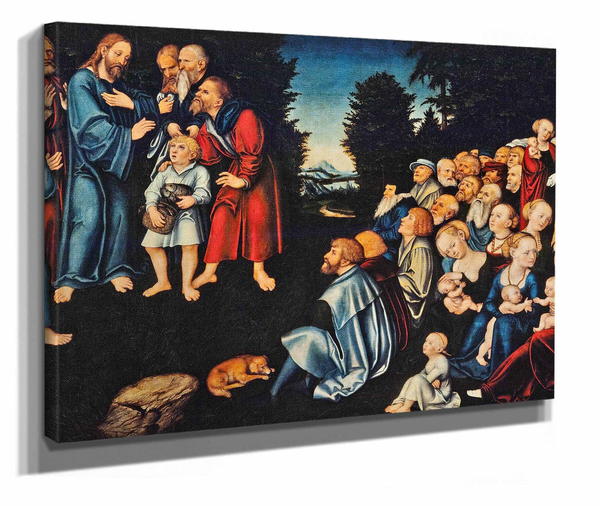 The Miracle Of The Five Loaves And Two Fish by Lucas Cranach The Elder