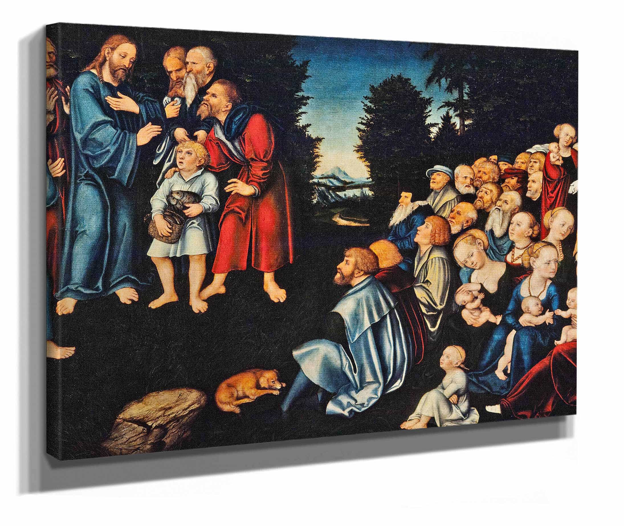 The Miracle Of The Five Loaves And Two Fish by Lucas Cranach The Elder