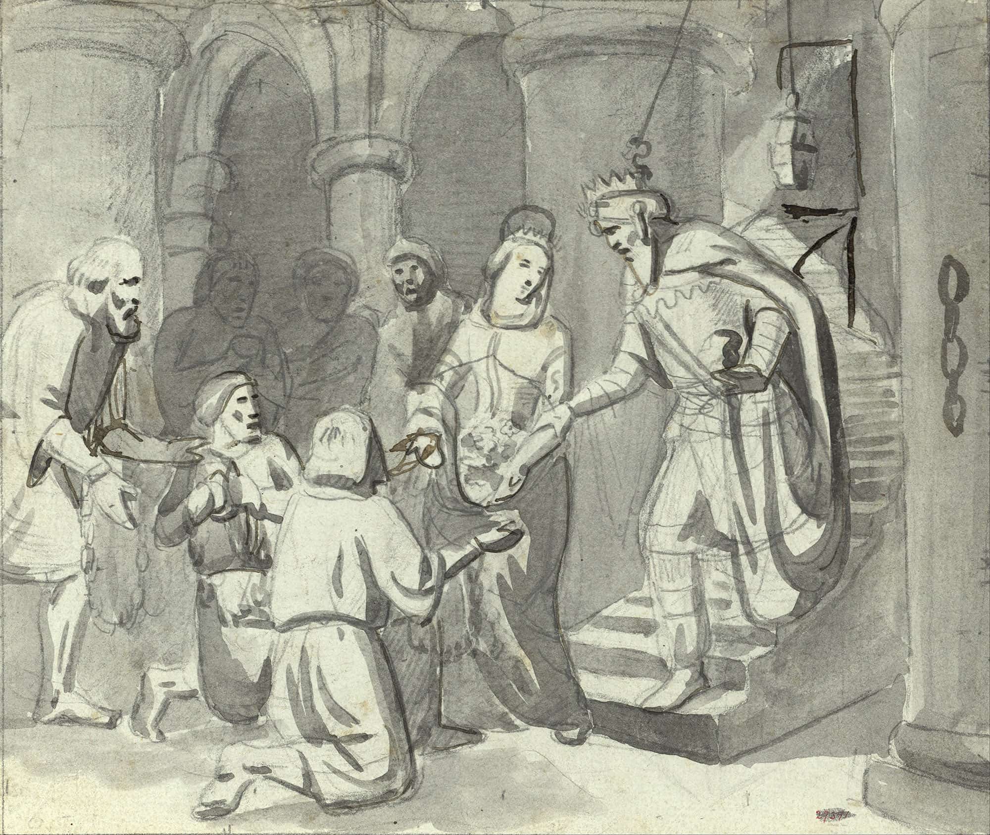 The Miracle Of The Flowers Of Saint Casilda by Mariano Fortuny Marsal