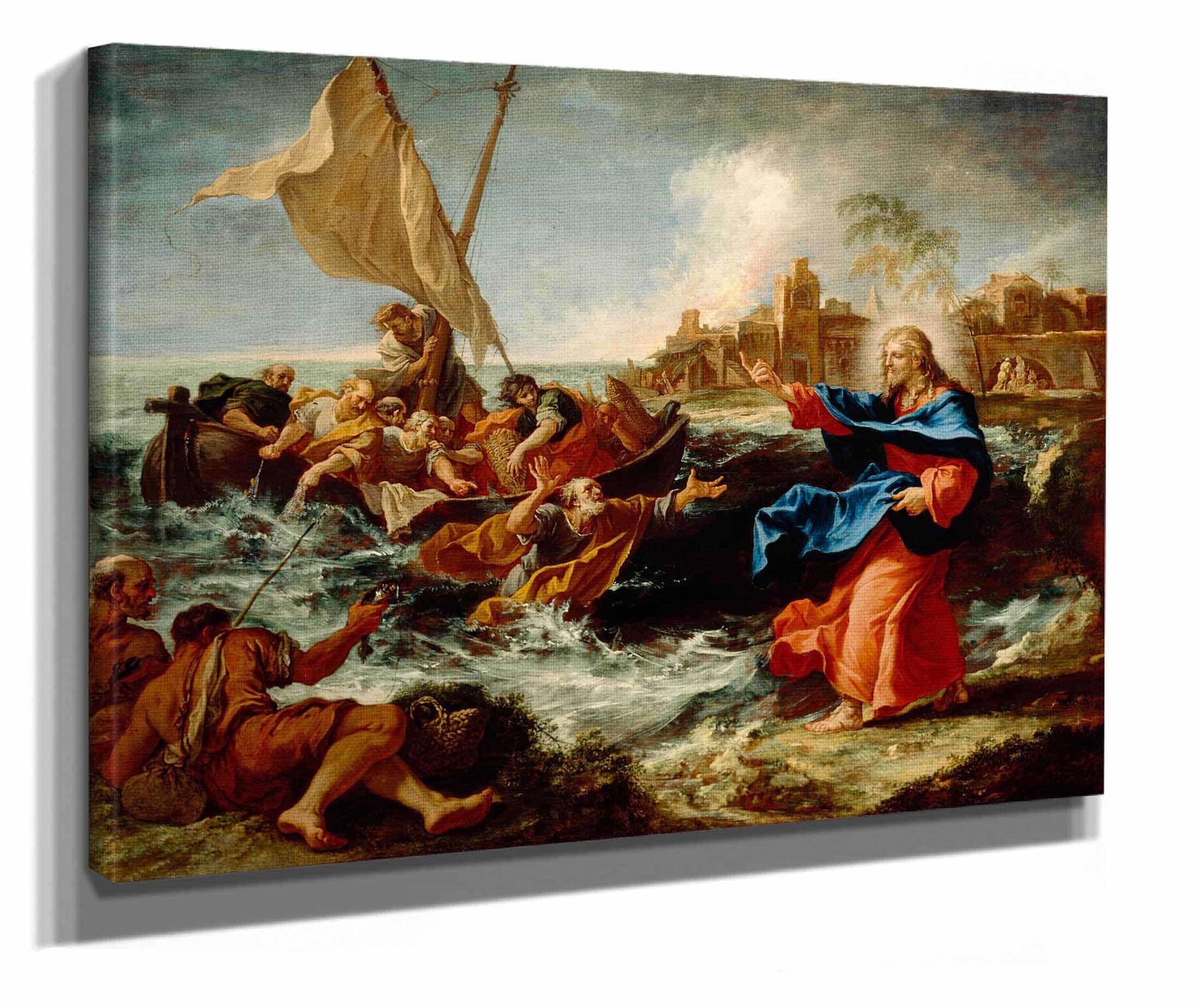 The Miraculous Draught Of Fishes Between And by Sebastiano Ricci
