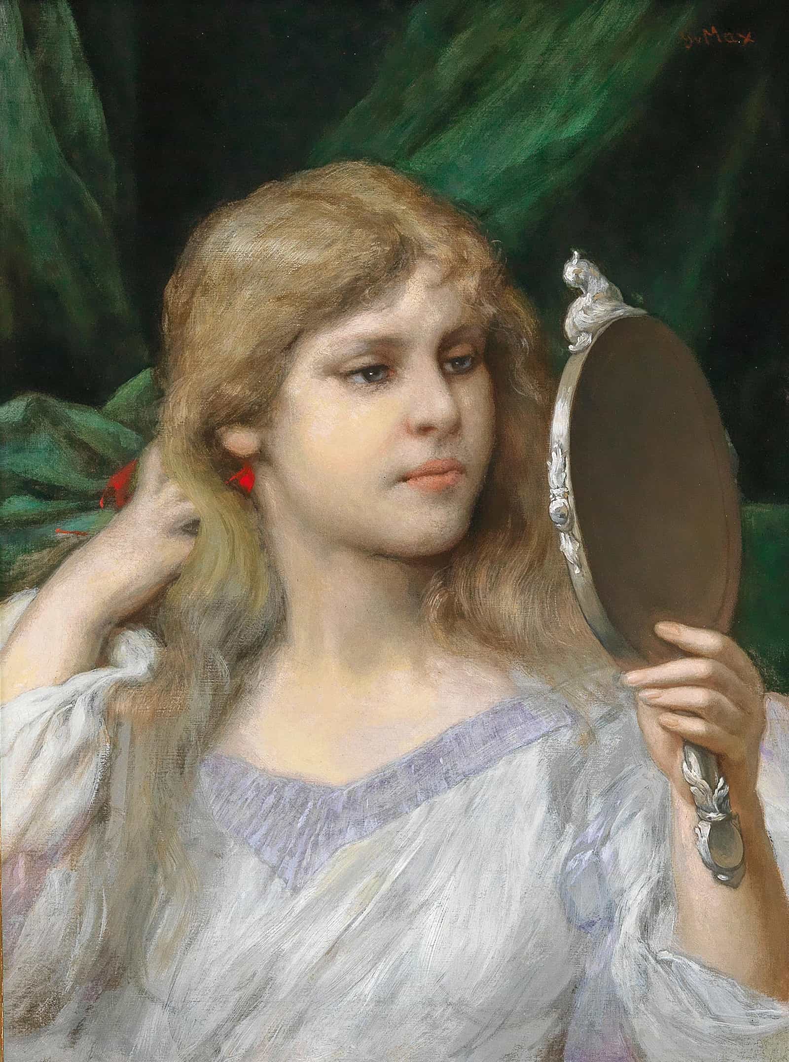 The Mirror by Gabriel Von Max