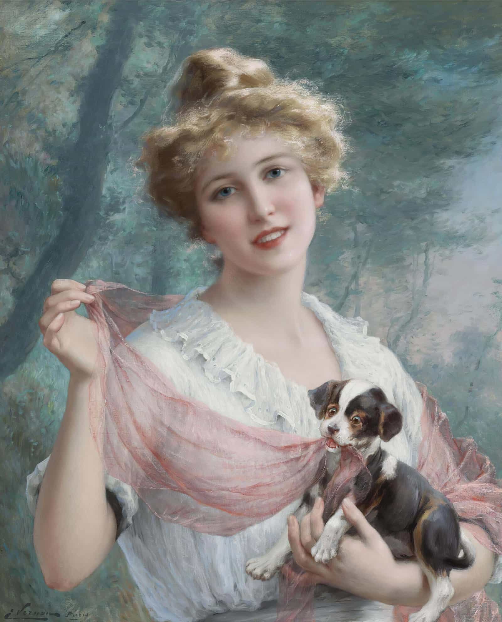 The Mischievous Puppy by Emile Vernon