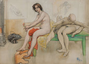 The Model And The Mannequins by Carl Larsson
