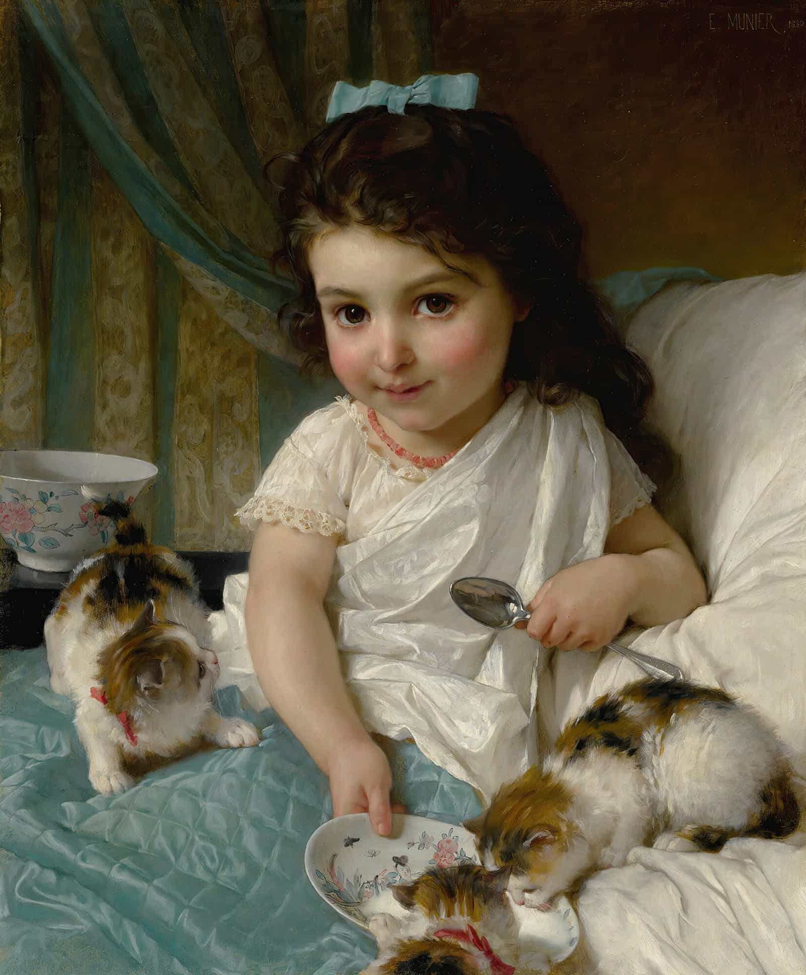 The Morning Meal by Emile Munier