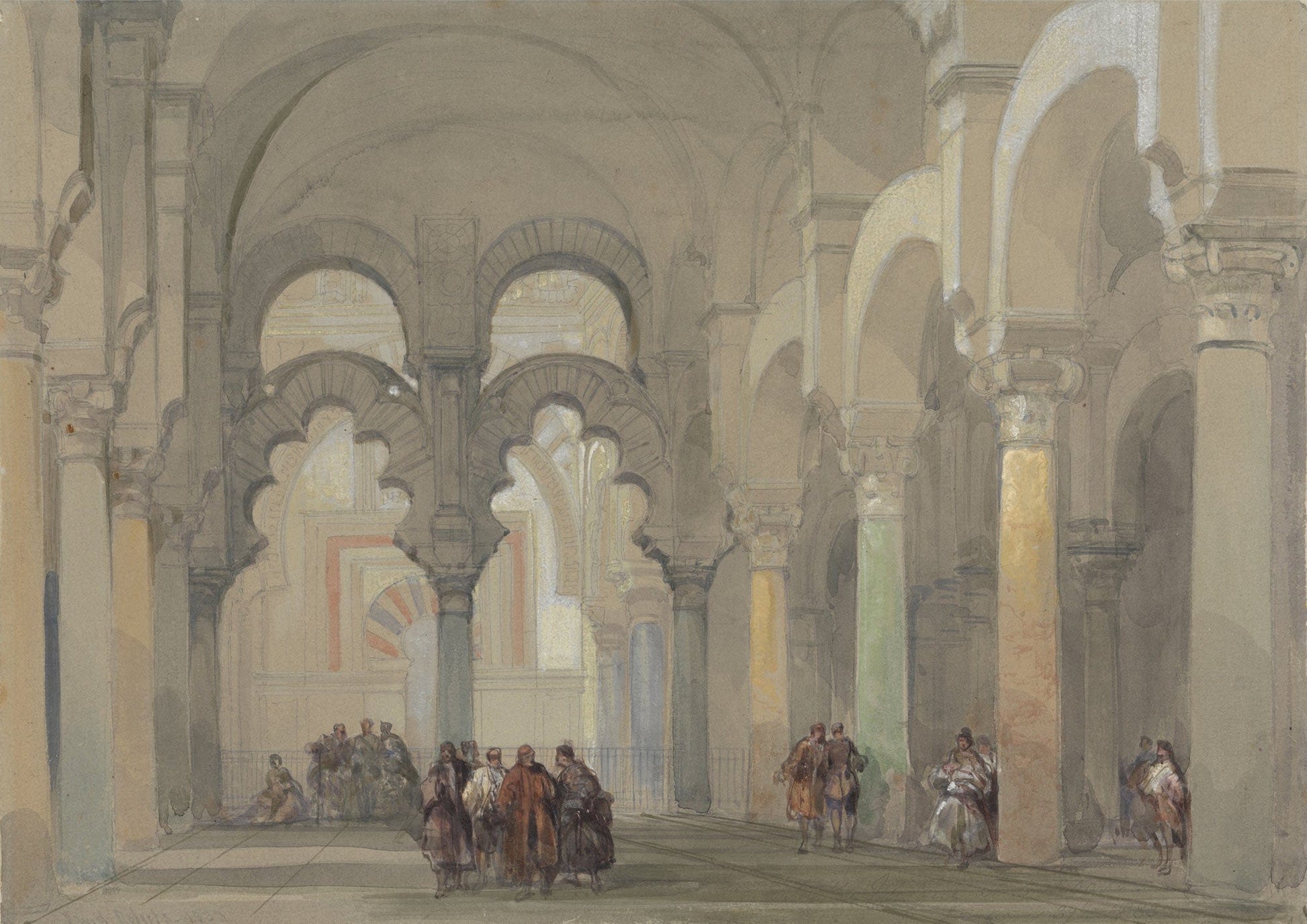 The Mosque At Cordova by David Roberts