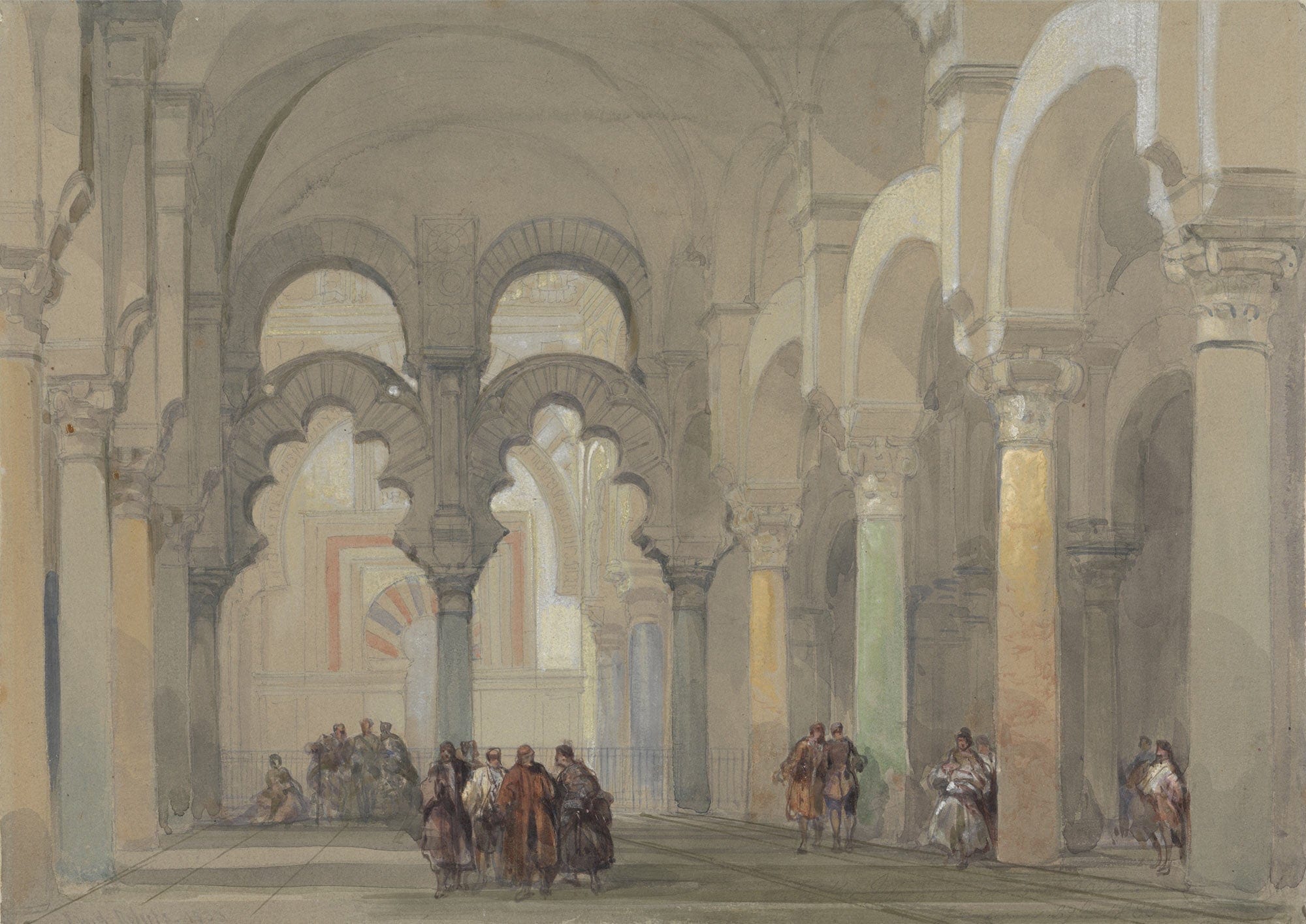 The Mosque At Cordova by David Roberts