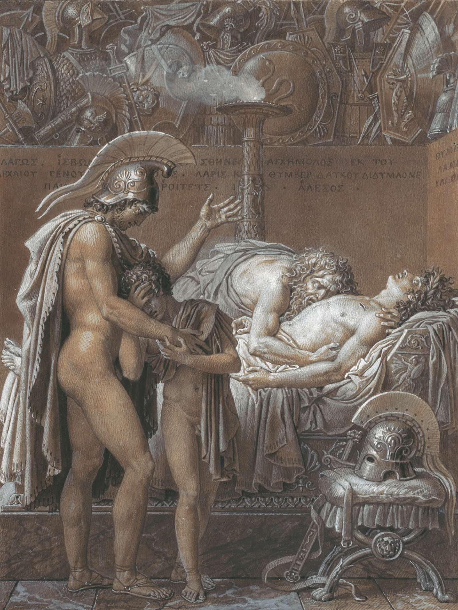 The Mourning Of Pallas   by Anne Louis Girodet Trioson