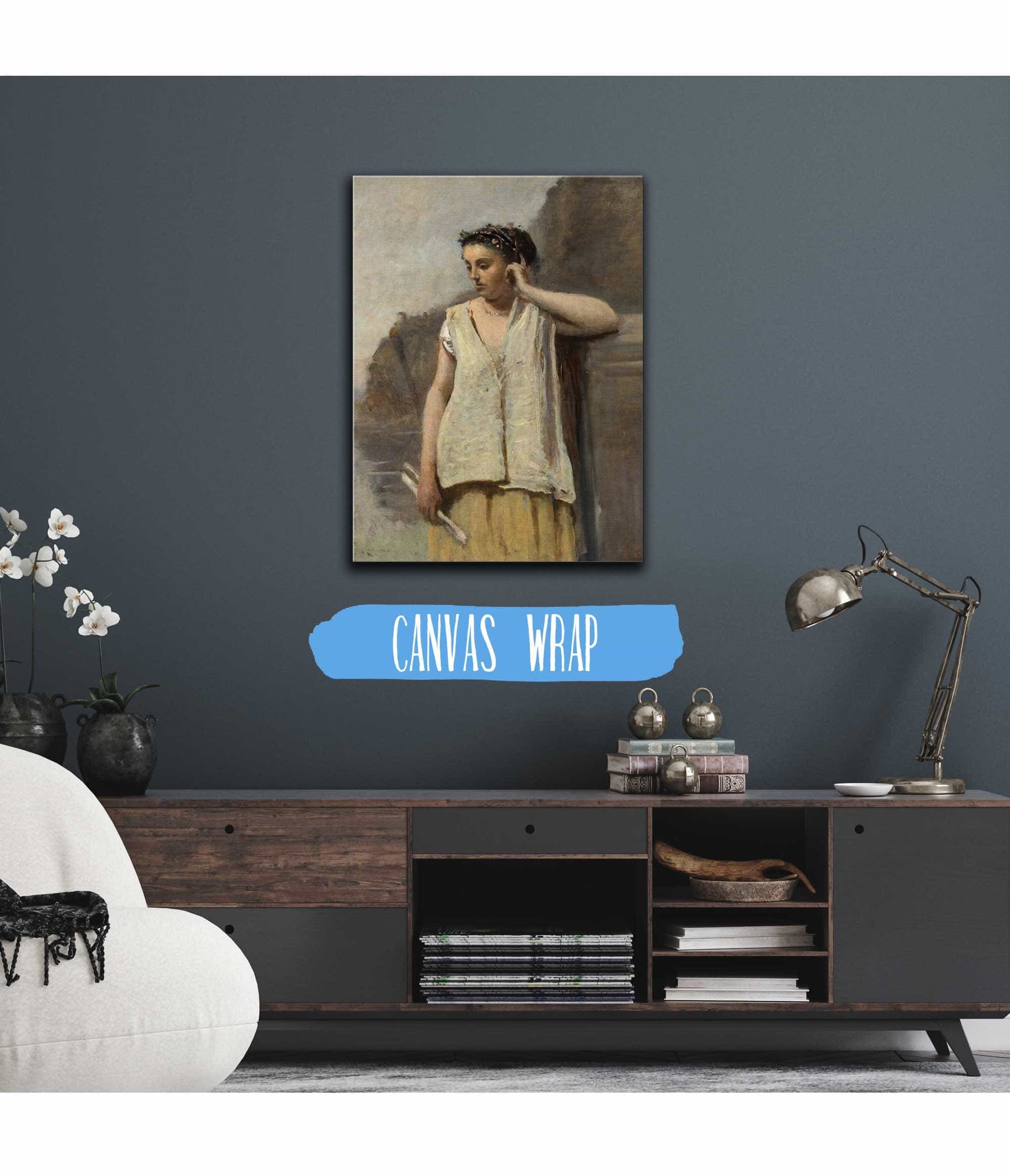 The Muse History by Jean Baptiste Camille Corot