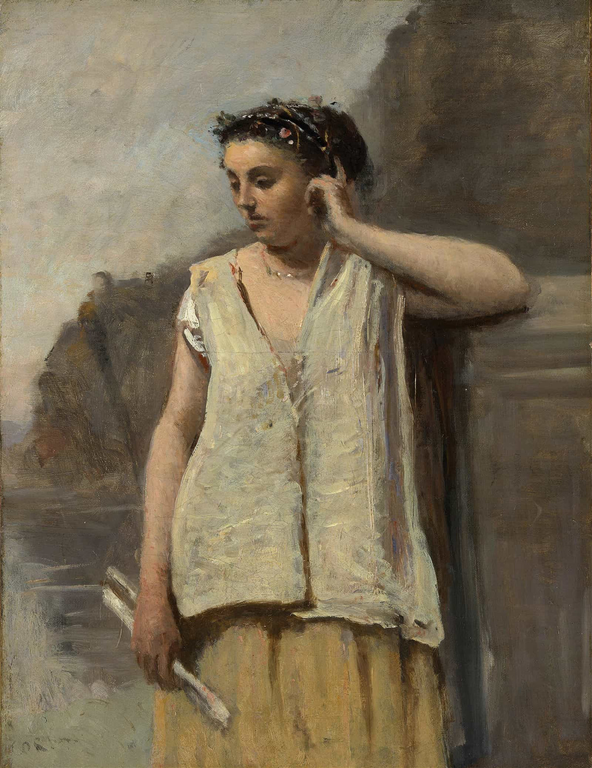 The Muse History by Jean Baptiste Camille Corot