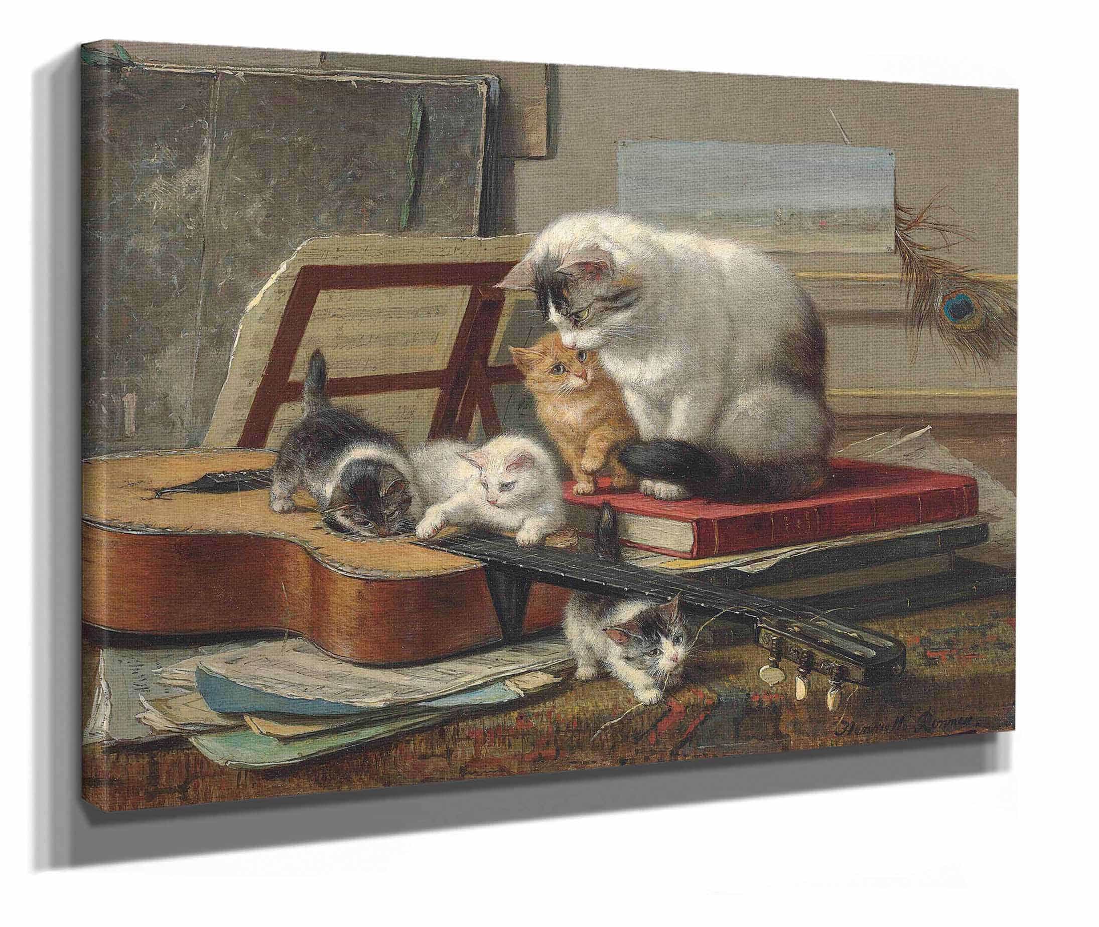 The Music Lesson by Henriette Ronner Knip