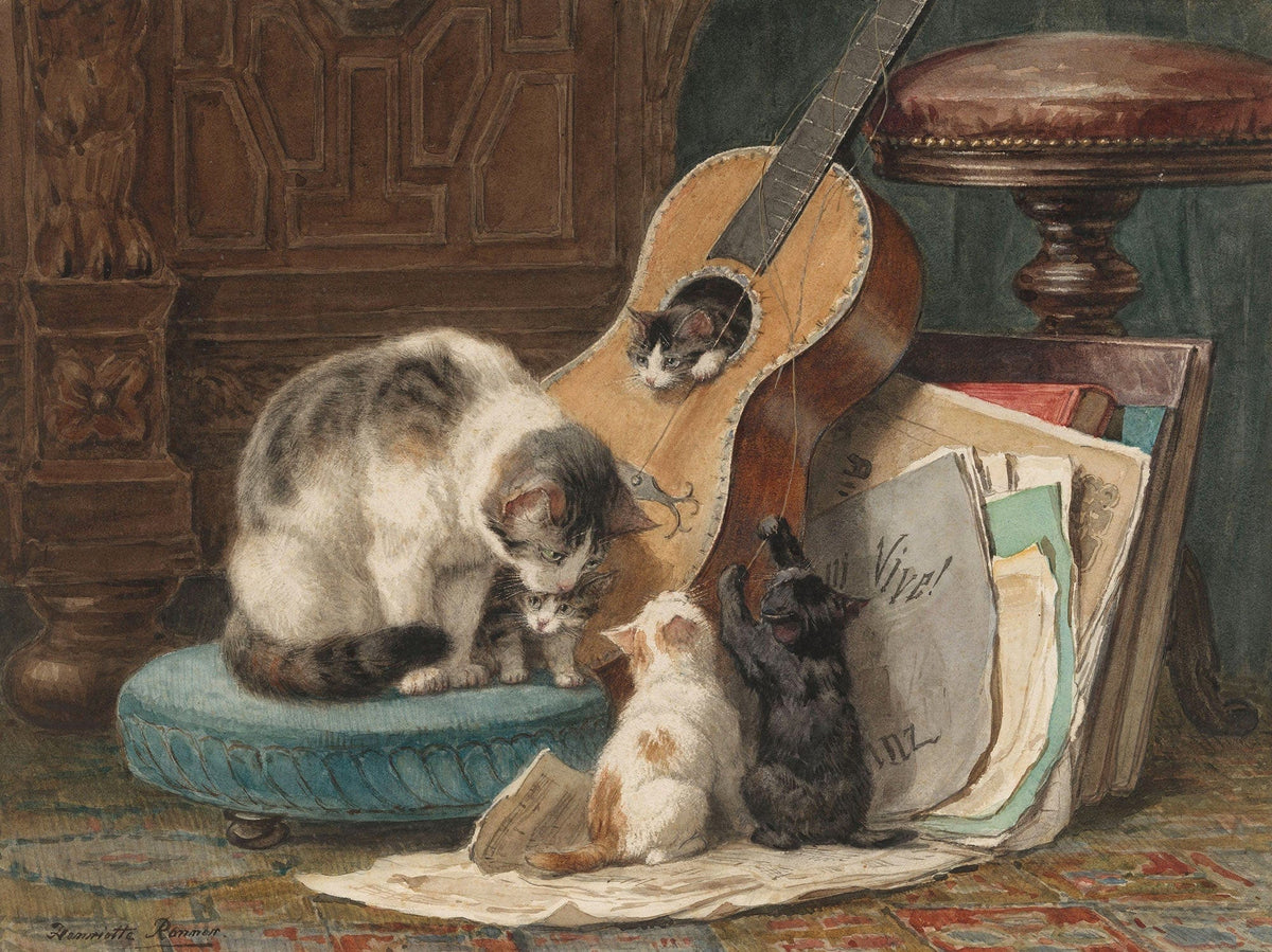 The Musicians C by Henriette Ronner Knip