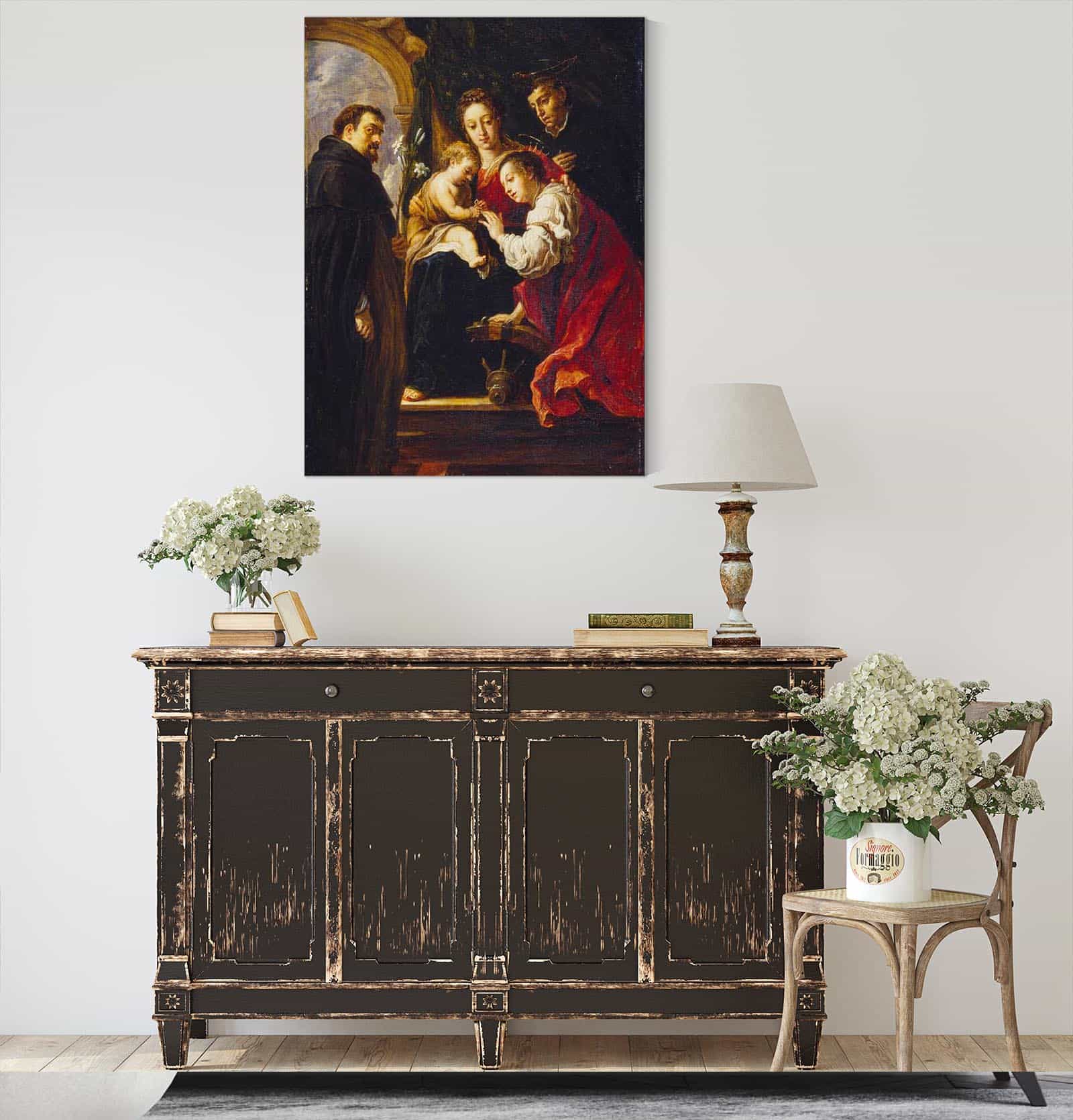 The Mystic Marriage Of Saint Catherine After Fetti  by David Teniers The Younger