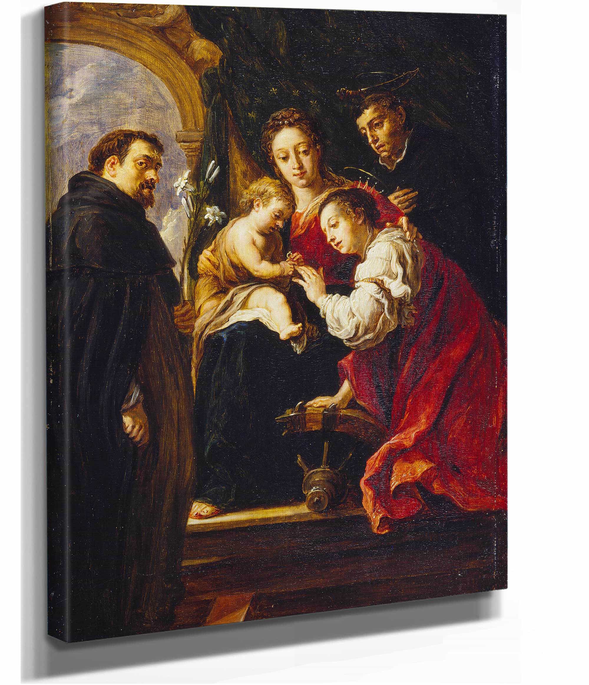 The Mystic Marriage Of Saint Catherine After Fetti  by David Teniers The Younger