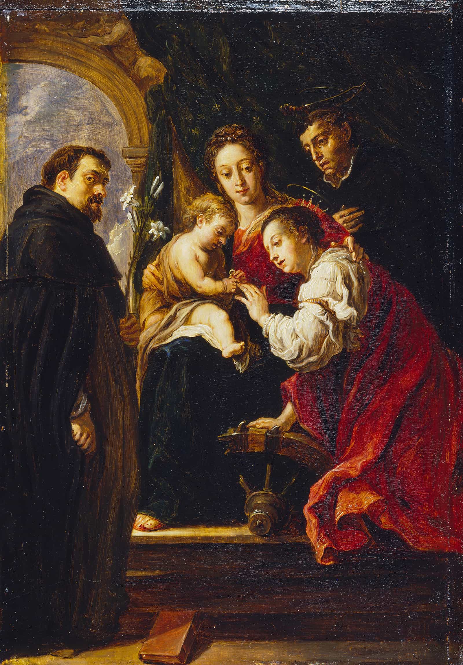 The Mystic Marriage Of Saint Catherine After Fetti  by David Teniers The Younger