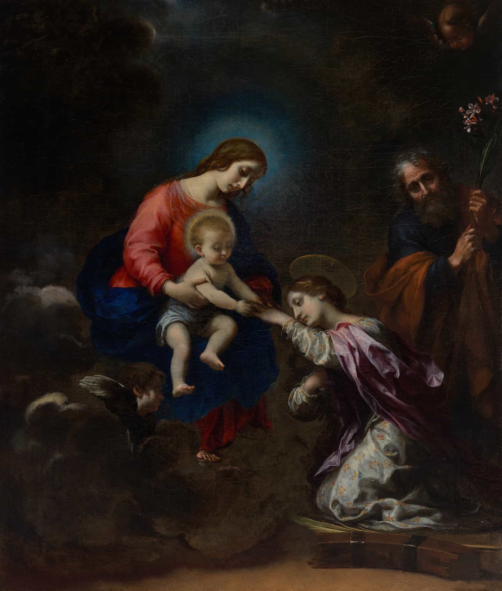 The Mystic Marriage Of Saint Catherine Of Alexandria by Carlo Dolci