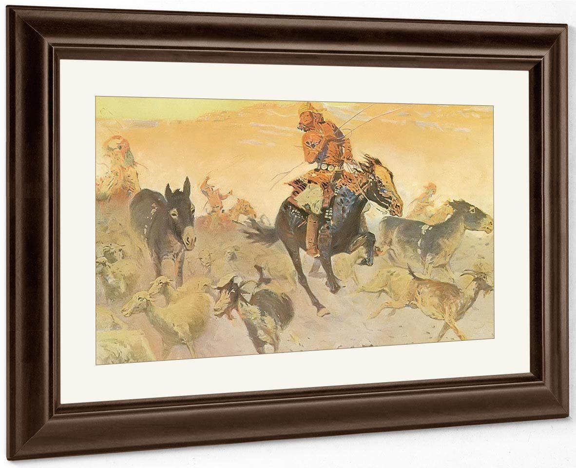 The Navajo Raid By Frederic Remington Print, Canvas Art, Framed Print ...