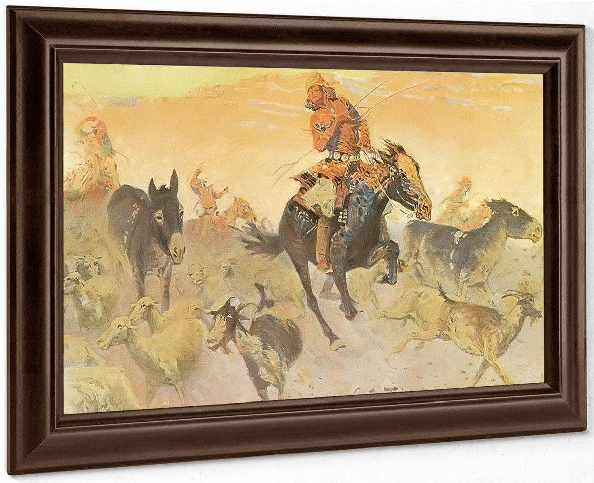 The Navajo Raid By Frederic Remington Print, Canvas Art, Framed Print ...