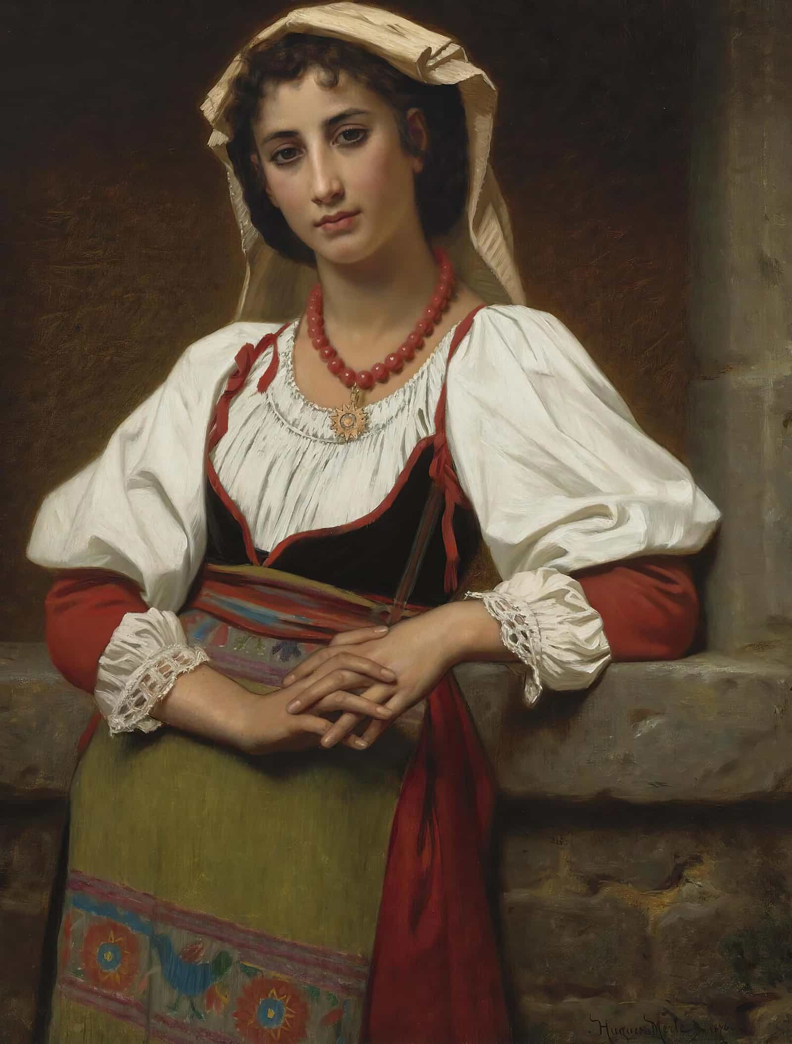 The Neapolitan Girl by Hugues Merle