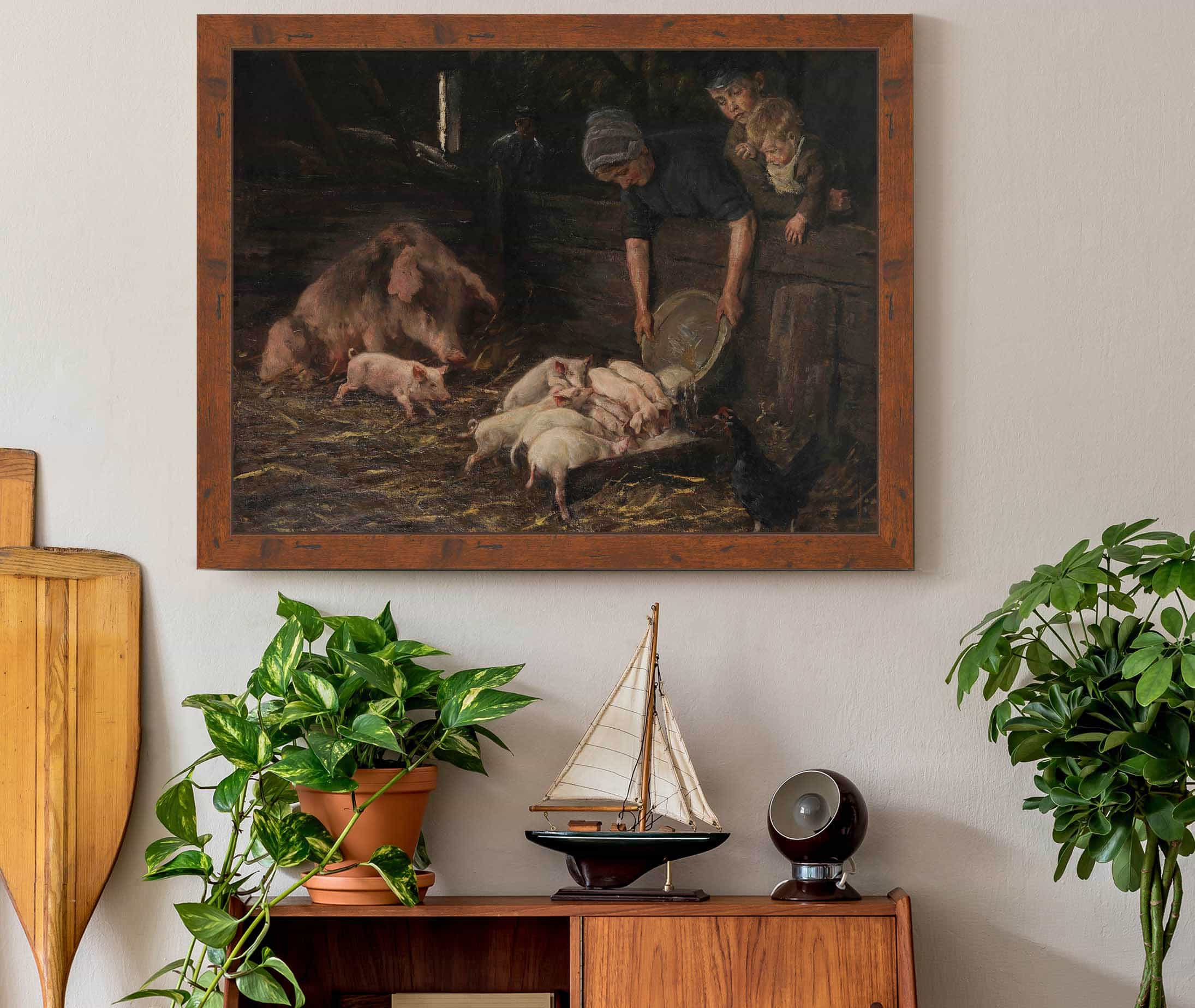 The Nursery Pig Pens by Max Liebermann
