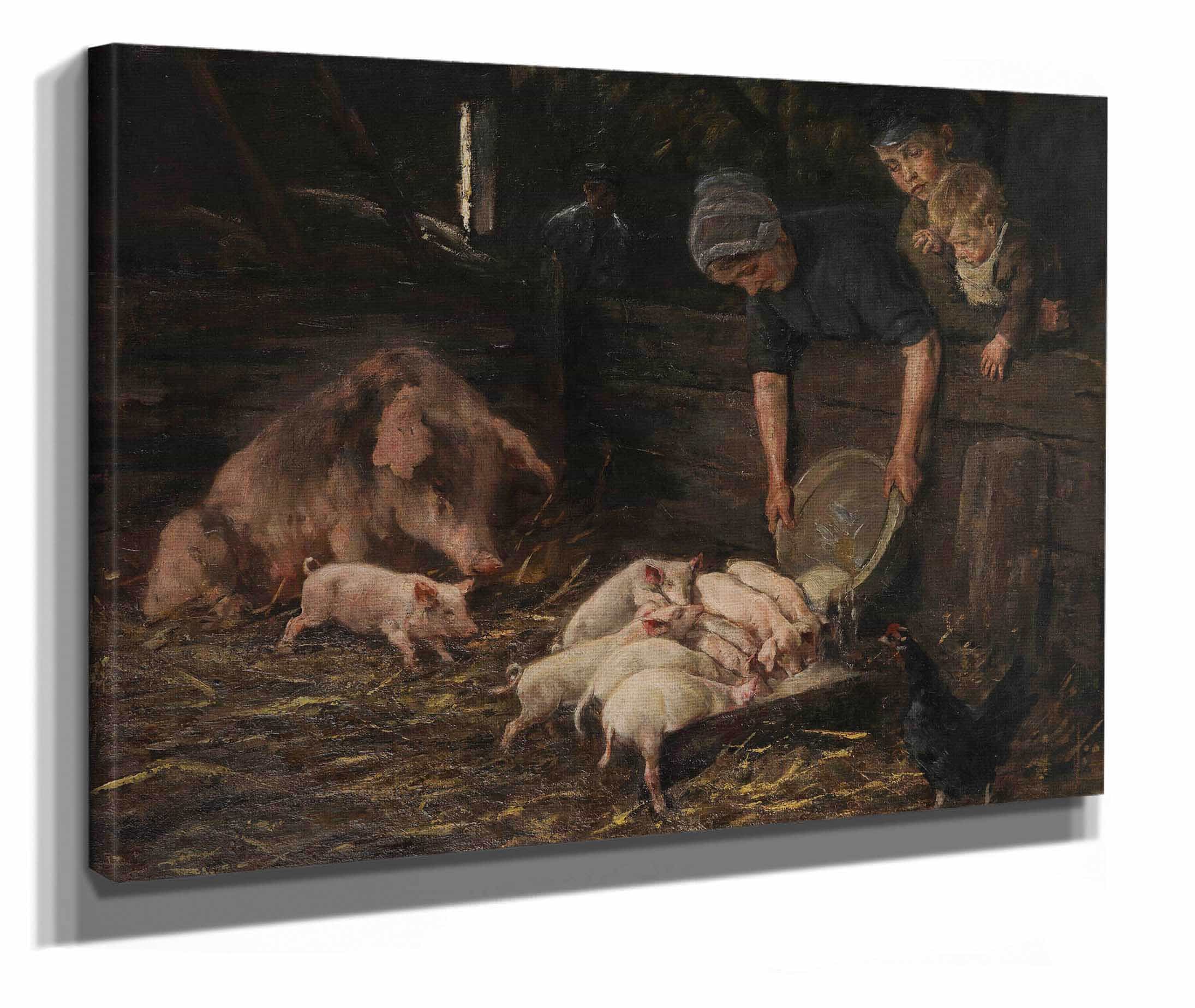 The Nursery Pig Pens by Max Liebermann