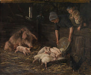 The Nursery Pig Pens by Max Liebermann