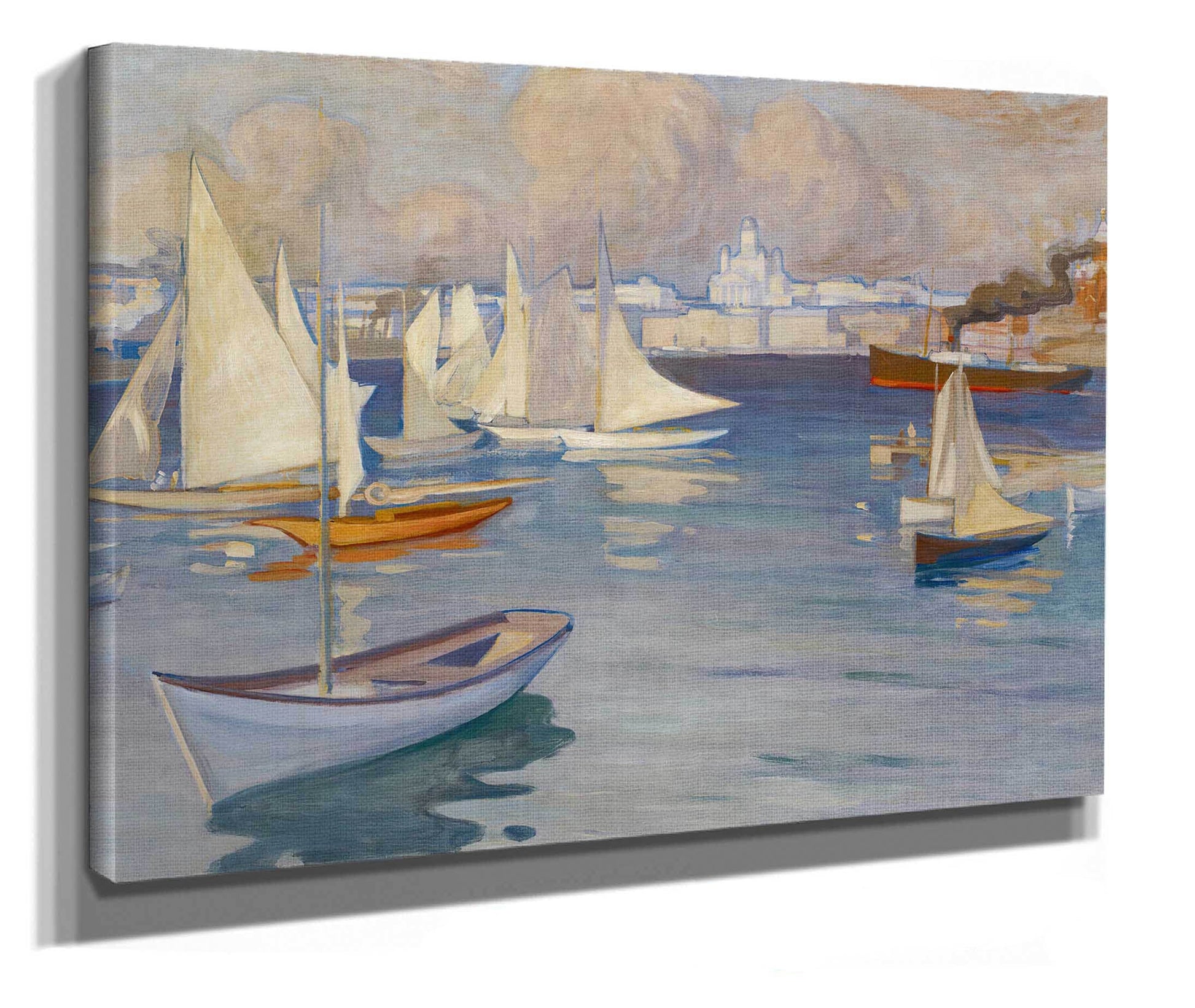 The Nylandska Jaktklubben Harbour In Helsinki by Albert Edelfelt