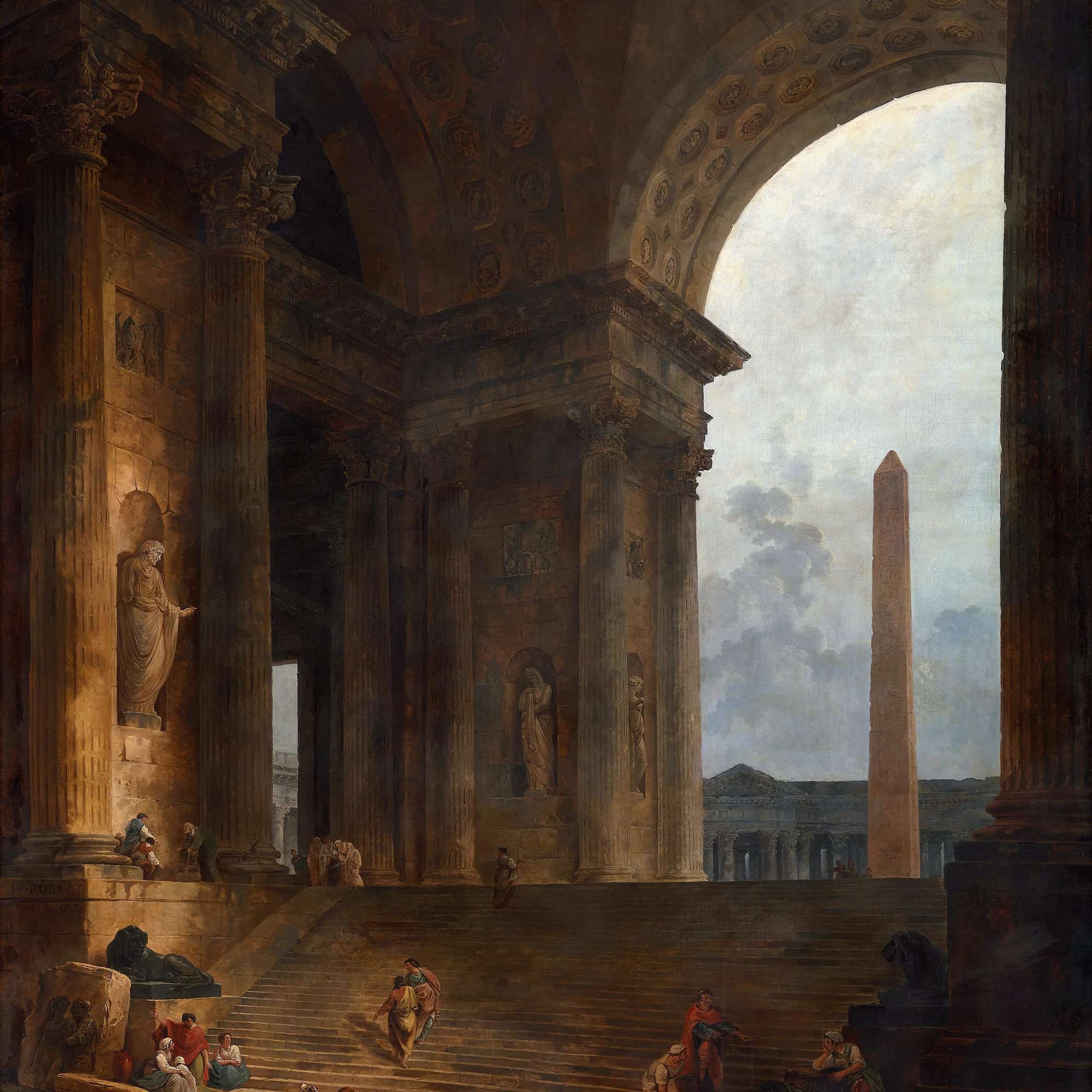 The Obelisk by Hubert Robert