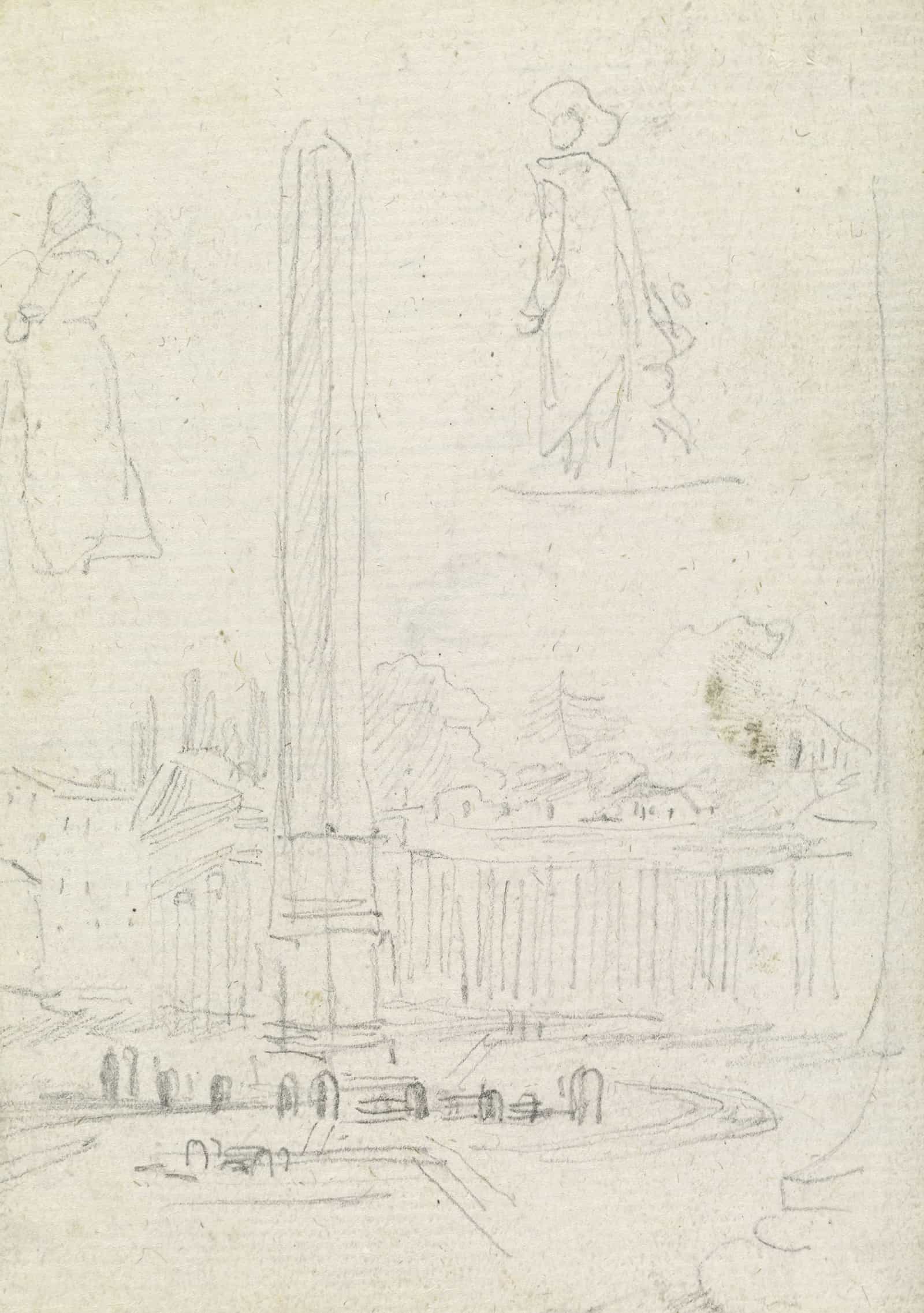 The Obelisk In Saint Peters Square by Hubert Robert