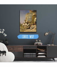 The Old Blue Tiled Mosque Outside Of Delhi India by Edwin Lord Weeks