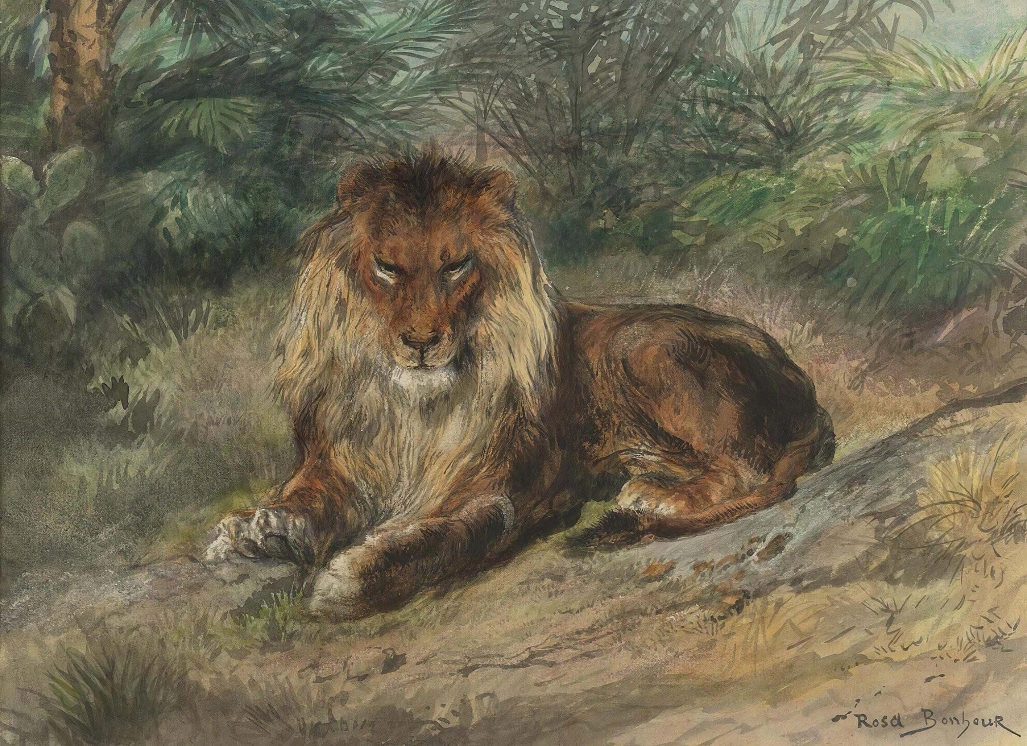 The Old Monarch by Rosa Bonheur