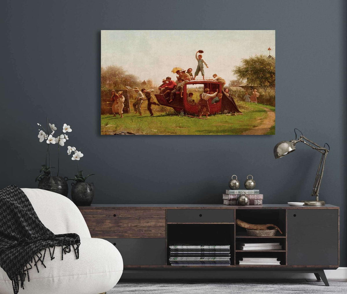 The Old Stagecoach by Eastman Johnson