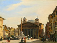 The Pantheon Rome by Ippolito Caffi