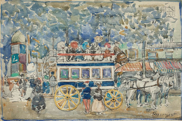 The Paris Omnibus by Maurice Prendergast