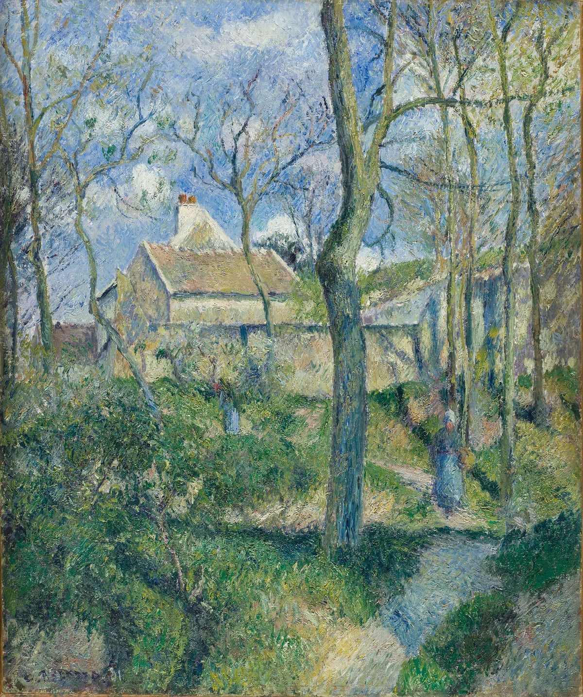 The Path To Les Pouilleux Pontoise by Camille Pissarro
