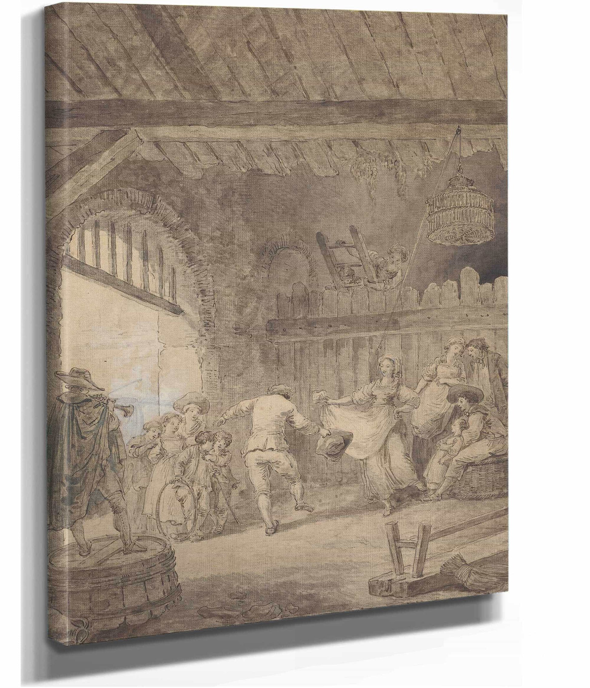The Peasant Dance by Hubert Robert