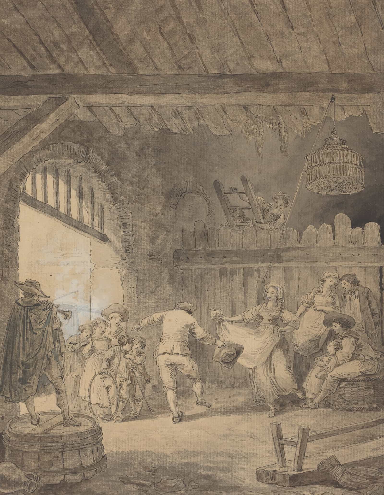 The Peasant Dance by Hubert Robert