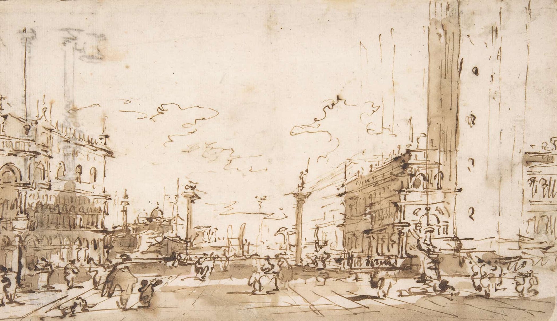 The Piazzetta Looking Toward San Giorgio Maggiore   by Francesco Guardi