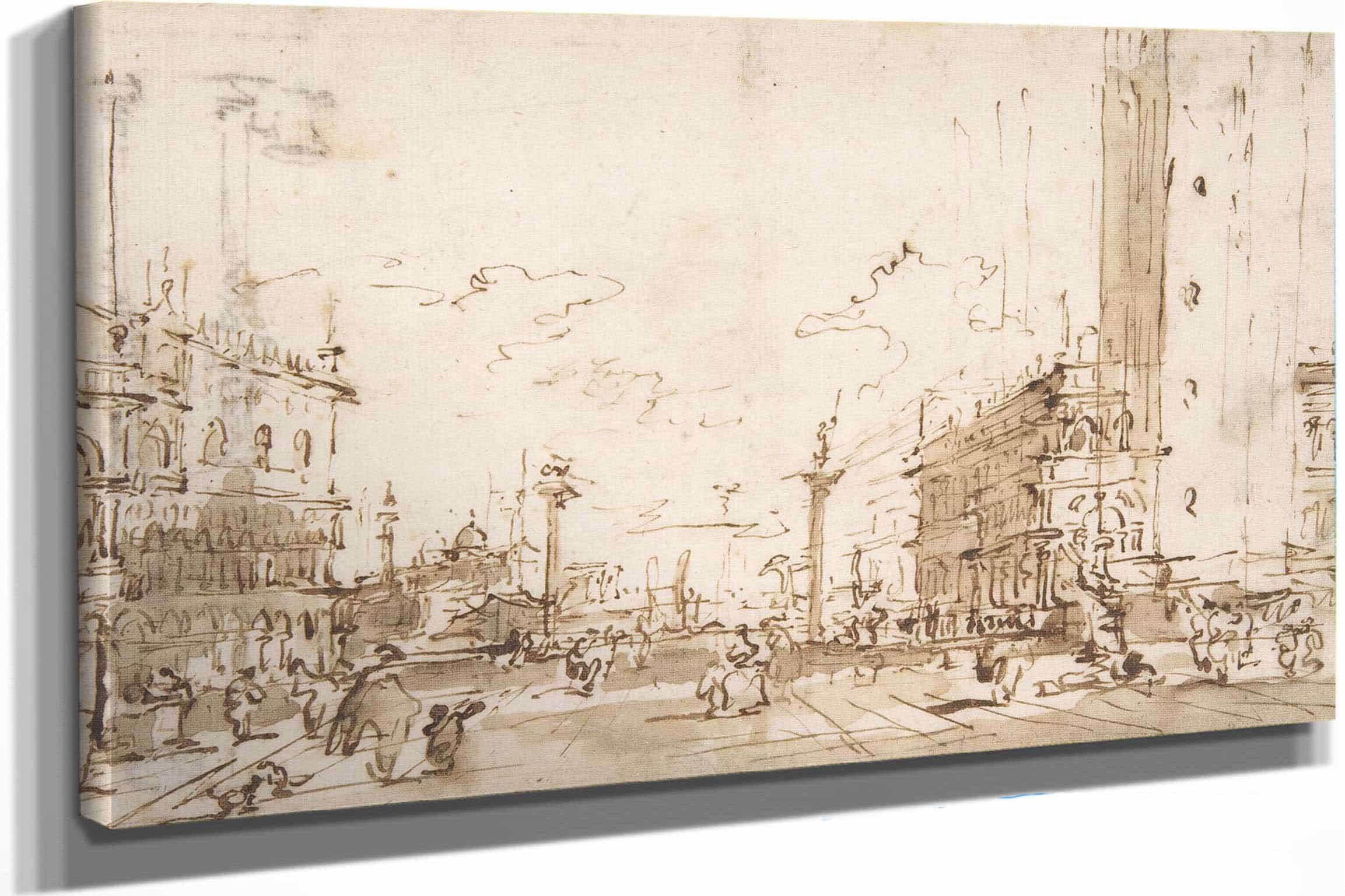 The Piazzetta Looking Toward San Giorgio Maggiore   by Francesco Guardi