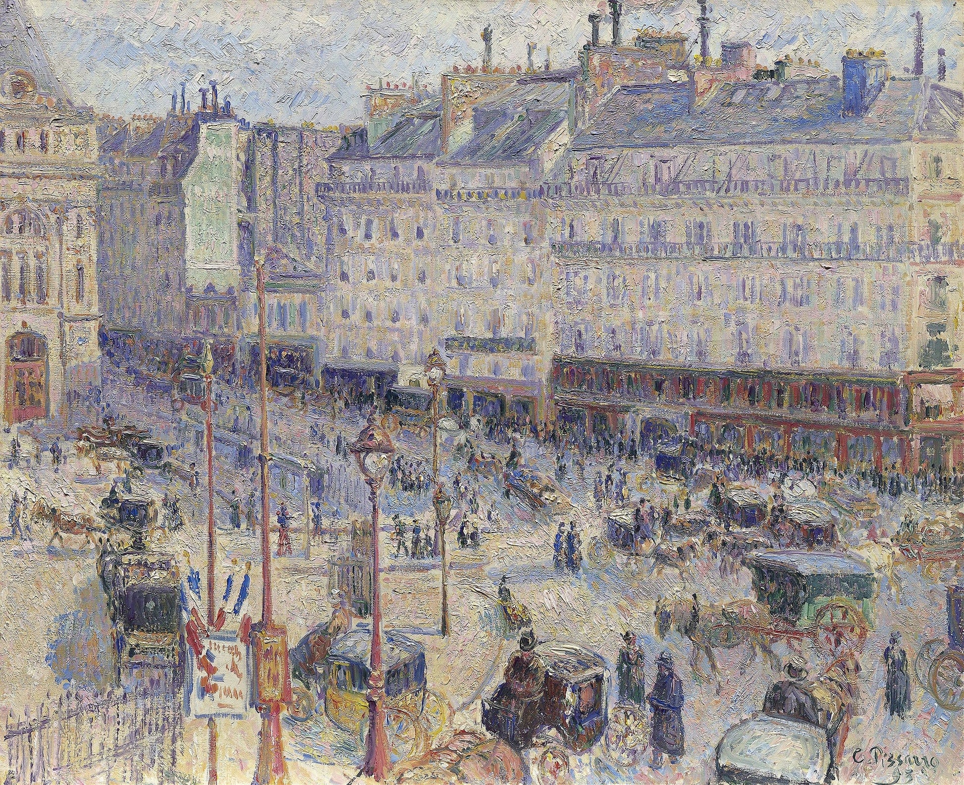 The Place Du Havre Paris by Camille Pissarro
