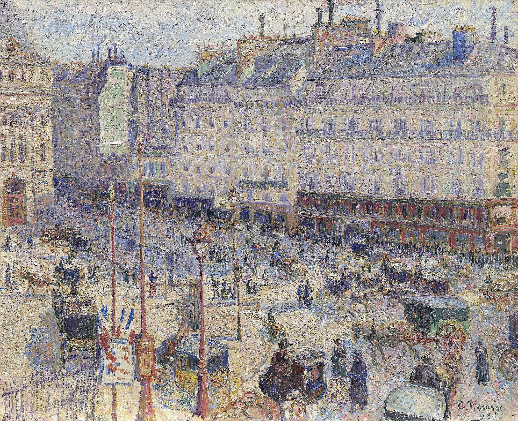 The Place Du Havre Paris by Camille Pissarro