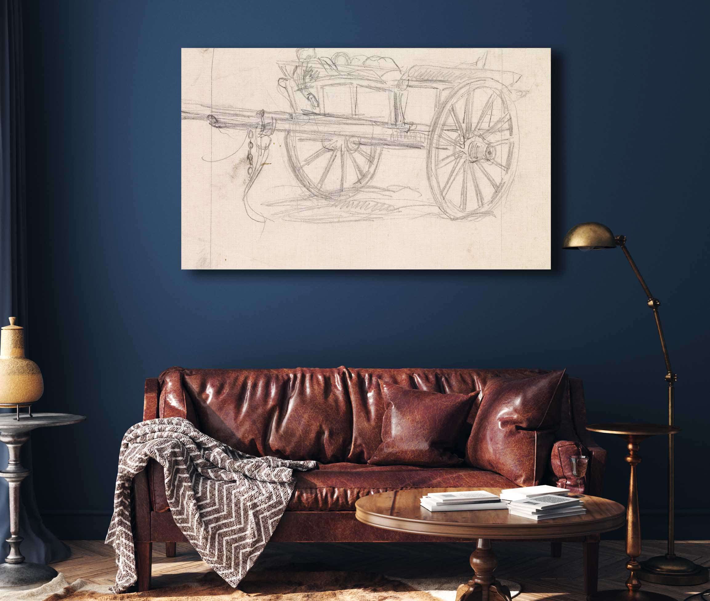 The Plague Of Elliant Sketch Of A Cart Carrying The Dead by Sir John Everett Millais