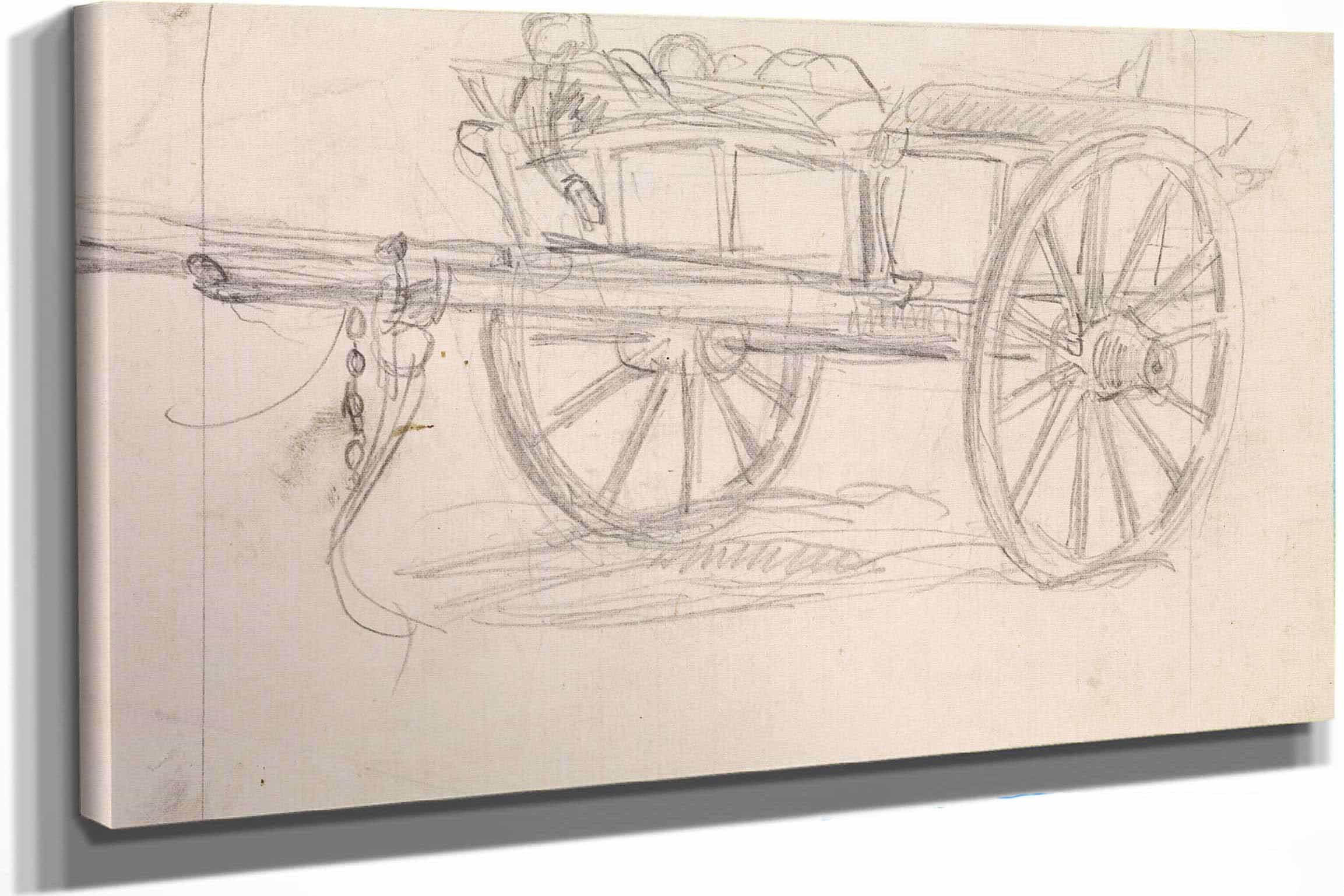 The Plague Of Elliant Sketch Of A Cart Carrying The Dead by Sir John Everett Millais