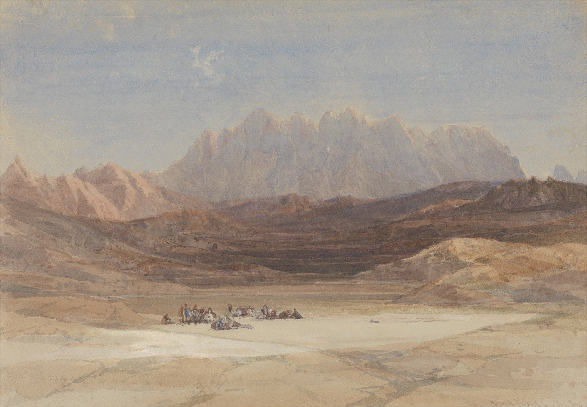 The Plain Of El Raheh Mount Sinai by David Roberts