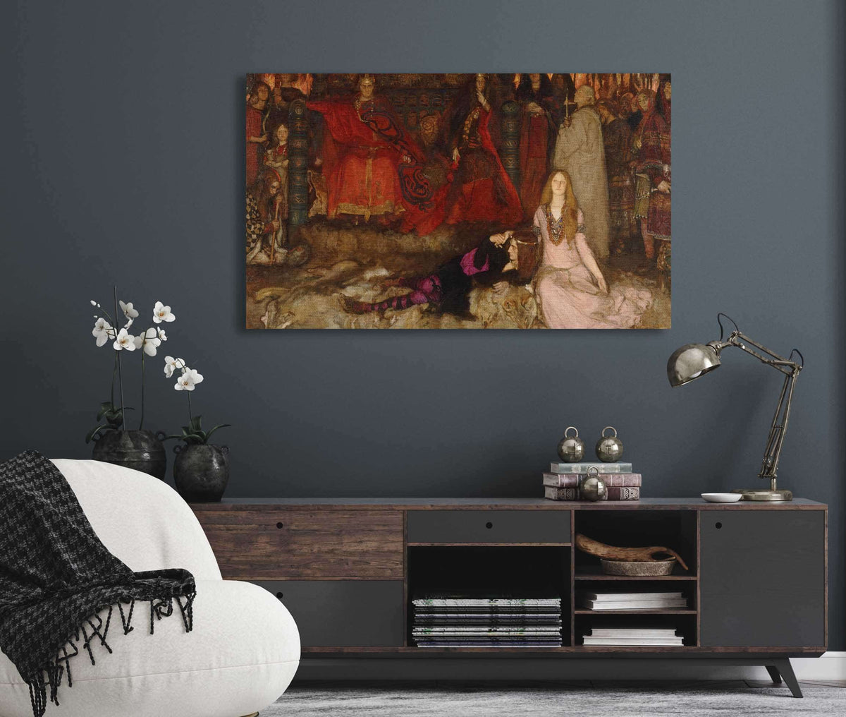 The Play Scene In Hamlet Act Iii Scene Ii by Edwin Austin Abbey