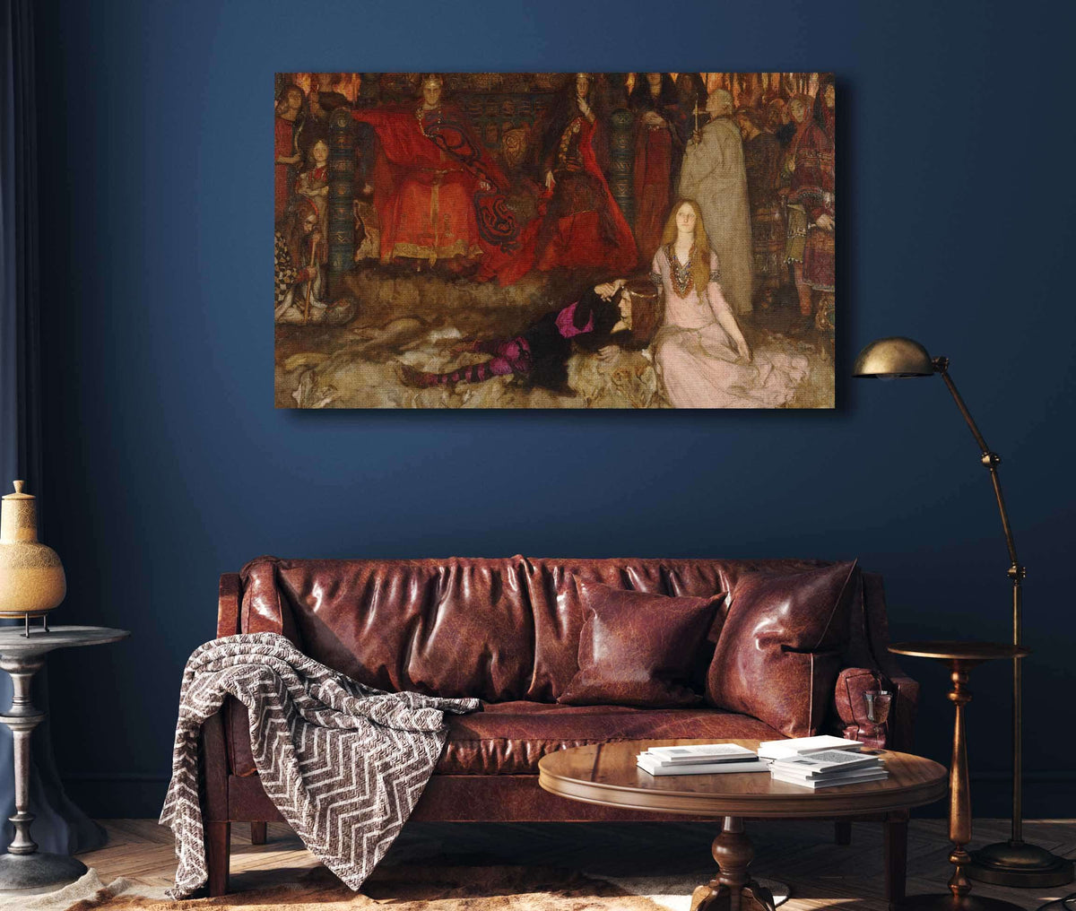 The Play Scene In Hamlet Act Iii Scene Ii by Edwin Austin Abbey