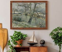 The Pond At Montfoucault Effect Of Winter by Camille Pissarro