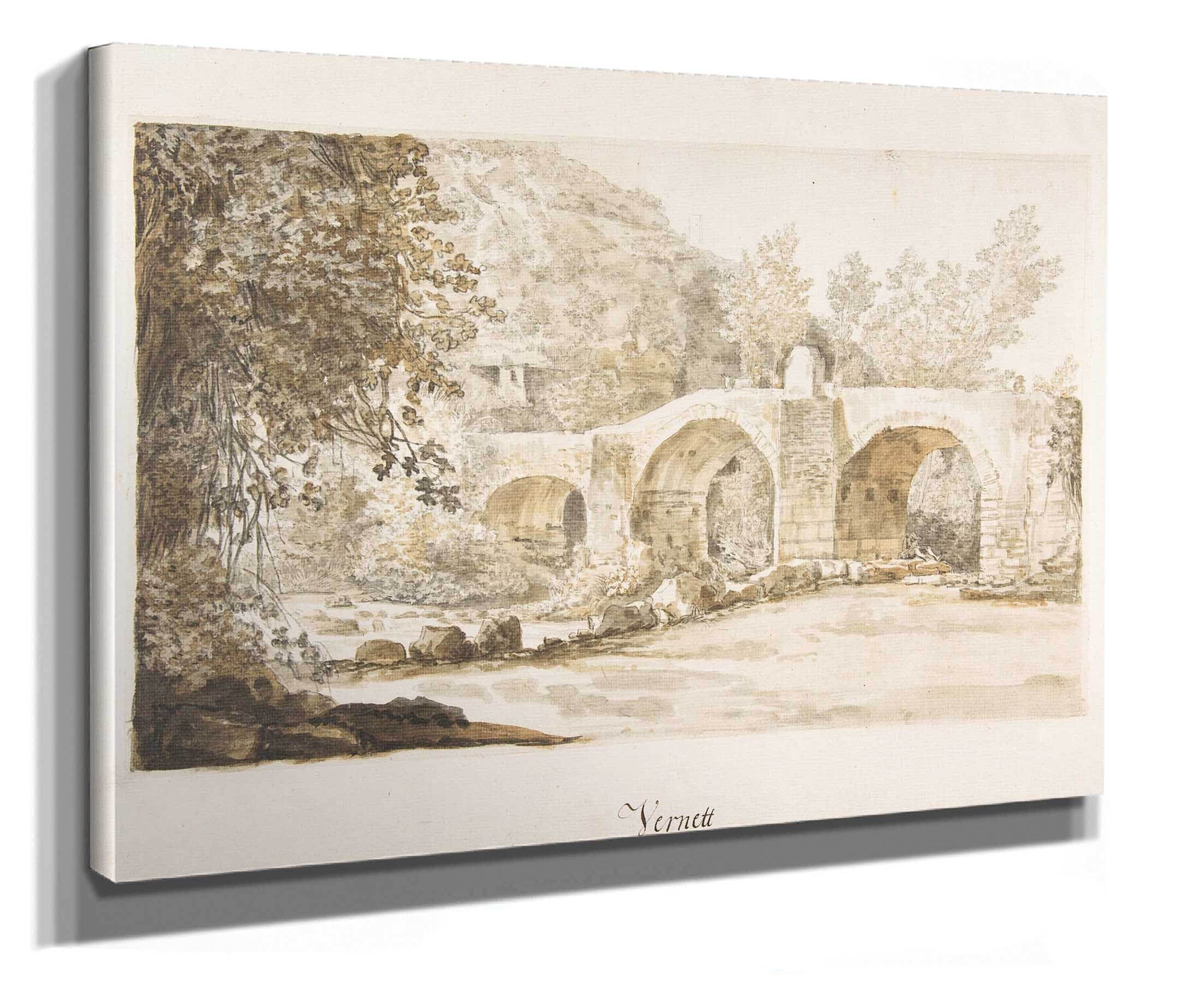 The Ponte Acquoria Th Century by Claude Joseph Vernet