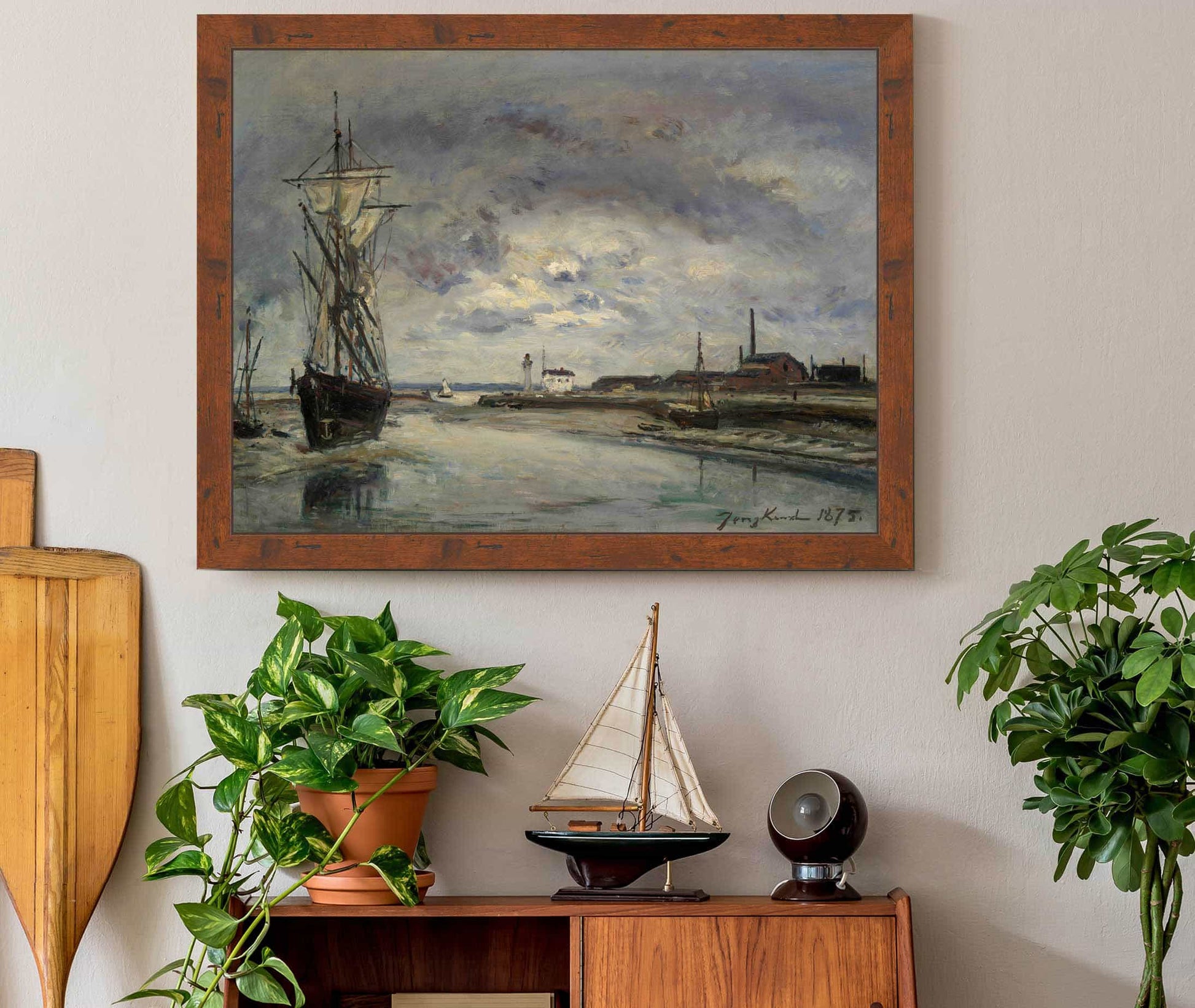 The Port Of Honfleur by Johan Barthold Jongkind