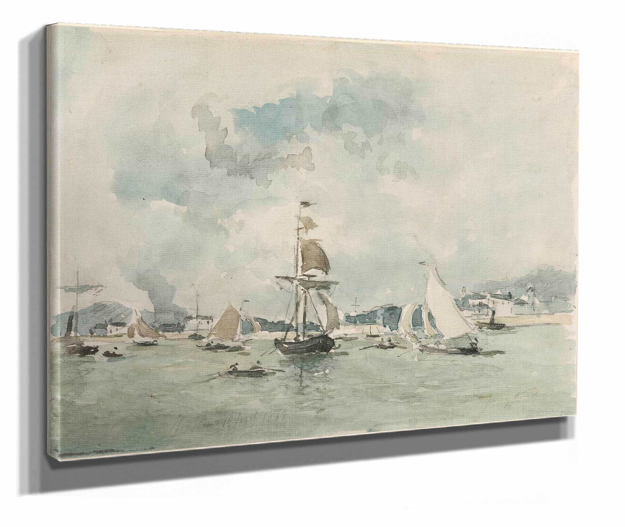 The Port Of Honfleur by Johan Barthold Jongkind